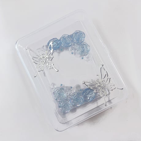 【推し活グッズ】硬質トレカケース【蝶と薔薇】