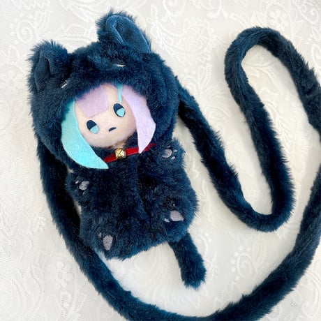 【ぬいバッグ】【ぬい服】ふわふわショルダーストラップ付き ぬいぐるみ用着ぐるみ【15cm 用】【推し活グッズ】