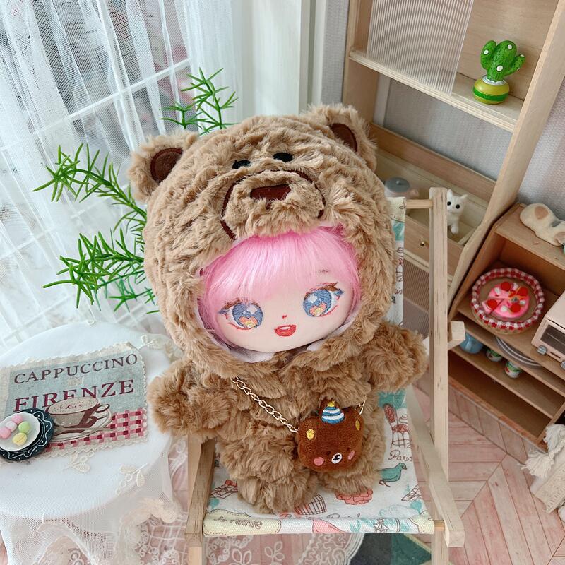 ぬい服】ぬいぐるみ用もこもこ着ぐるみ 20cm用 くま【推し活グッズ