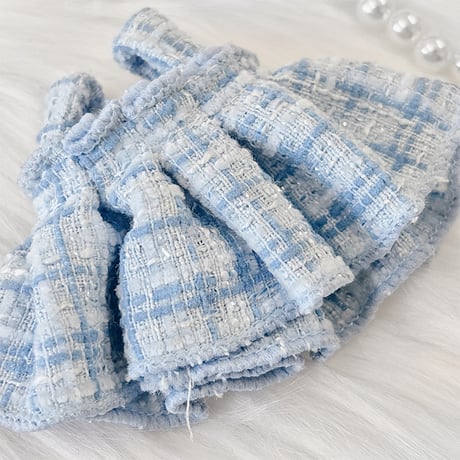 【ぬい服】 ぬいぐるみ用ツイードワンピース 【10~15cm用】【推し活グッズ】