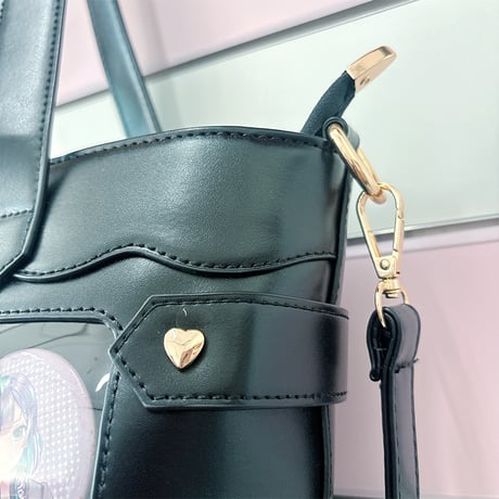 【Seraphim】リボン付きフェイクレザー痛バッグ【推し活グッズ】