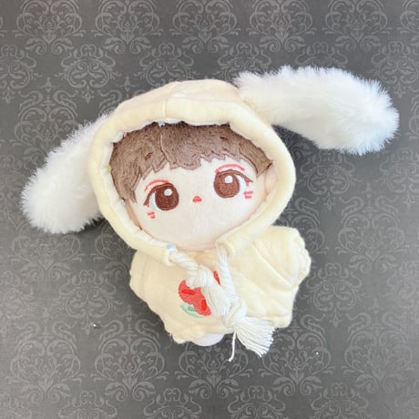 【ぬい服】ぬいぐるみ用うさ耳パーカー(10cm用)
