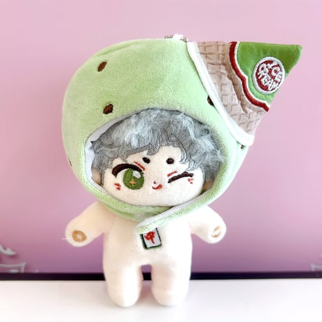 【ぬい服】アイスクリーム型着ぐるみキャップ 10cm用