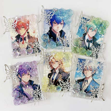 【推し活グッズ】硬質トレカケース【蝶と薔薇】