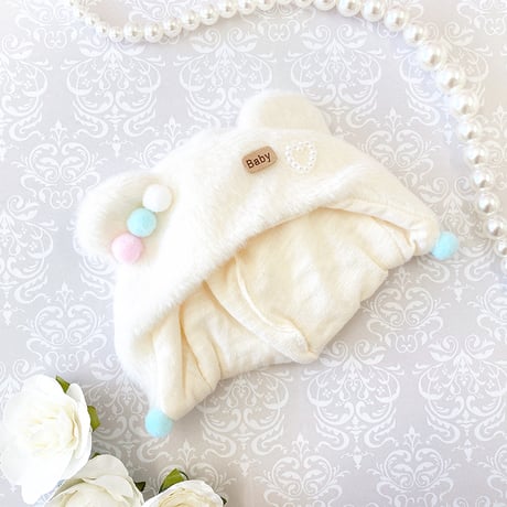 【ぬい服】ぬいぐるみ用くま耳付き帽子 10cm 用【推し活グッズ】