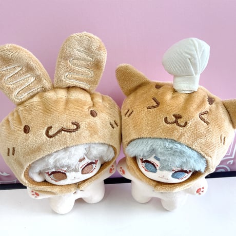 【ぬい服】パン型ぬいぐるみ用着ぐるみキャップ  10cm用