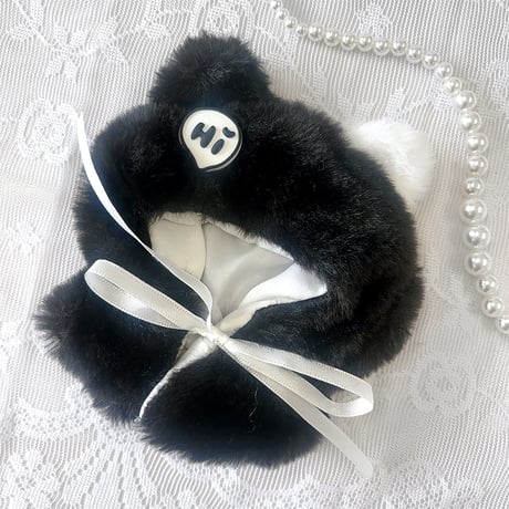 【ぬい服】ふわふわ猫ポンチョ【10~15cm用】【推し活グッズ】
