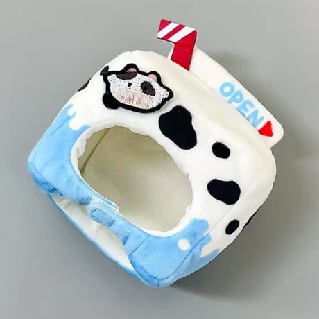【ぬい服】牛乳パック型ぬいぐるみ用着ぐるみキャップ　10cm用【推し活グッズ】