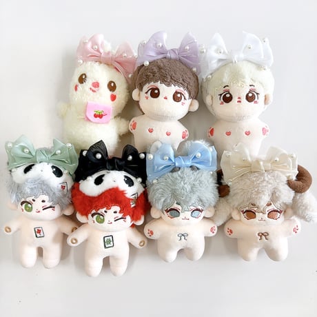 【ぬい服】　ぬいぐるみ用パール付きリボンカチューシャ 10cm用