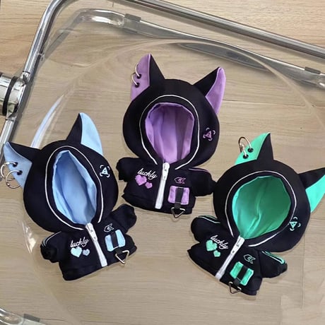 【ぬい服】猫耳サイバーパンクジャージ【推し活グッズ】