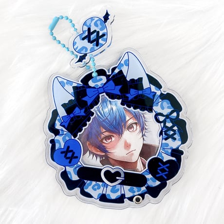 【G.triGerオリジナル 推し活グッズ】缶バッジ用アクリルフレーム 【ヒョウ柄】58mm用