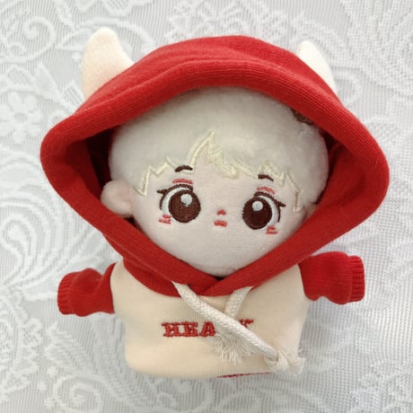 【ぬい服】ぬいぐるみ用ツノ付きパーカー(10cm用)【推し活グッズ】
