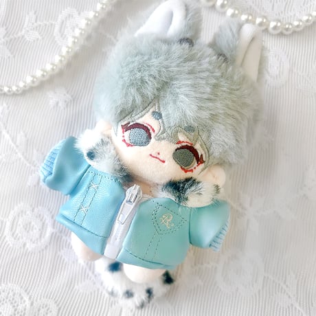 【ぬい服】ふわふわしっぽ付き革ジャケット 【推し活グッズ】
