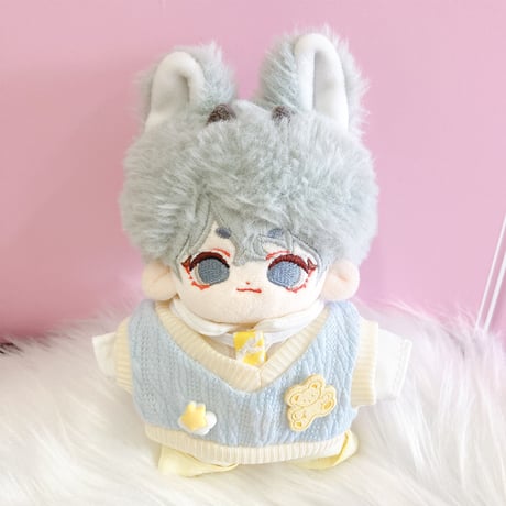 【ぬい服】ぬいぐるみ用 シャツ&ベスト&ネクタイ&パンツセット 10cm用