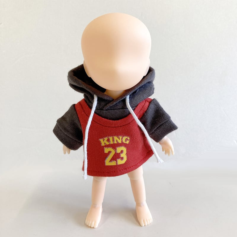 ぬい服】バスケビブス風パーカー 細身のぬいぐるみ・ドール用 | G.triGer