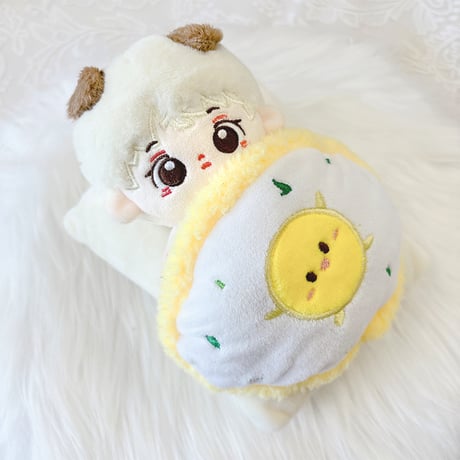 【ぬい服】ぬいぐるみ用ふわふわお布団 【ハンバーガー・目玉焼き】10〜15cm 用【推し活グッズ】