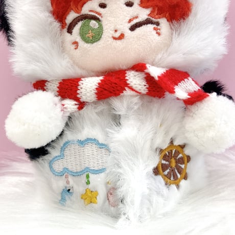 【ぬい服】ふわふわクリスマス着ぐるみ　10cm用