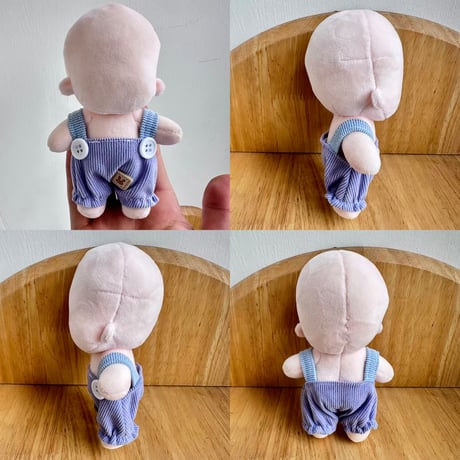 重ね着も可愛い！ ぬいぐるみ用 2トーン・サロペット 10cm〜13cm ぬい服