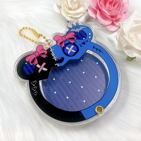【G.triGerオリジナル 推し活グッズ】缶バッジ用アクリルフレーム 【地雷系くま】58mm用