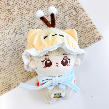 【ぬい服】ぬいぐるみ用フリル帽子&シャツセット【10cm用】【推し活グッズ】