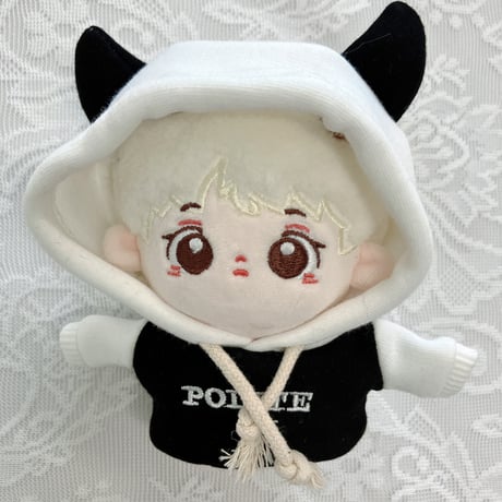 【ぬい服】ぬいぐるみ用ツノ付きパーカー(10cm用)【推し活グッズ】