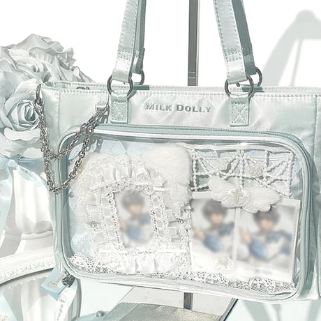 【FUYUUNEKO】 サテン アーガイル痛バッグ milk dolly【推し活グッズ】