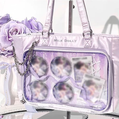【FUYUUNEKO】 サテン アーガイル痛バッグ milk dolly【推し活グッズ】