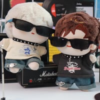 【ぬい服】グラフィックTシャツ&ジーパン&チョーカー&サングラスセット　15cm用【推し活グッズ】