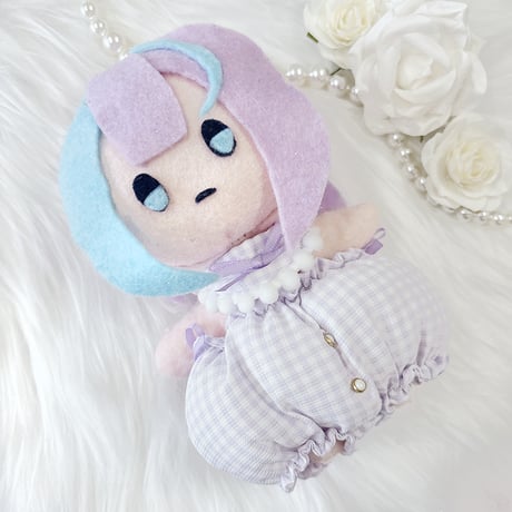 【ぬい服】ぬいぐるみ用かぼちゃ パンツ&よだれかけセット 【15〜20cm 用】【推し活グッズ】