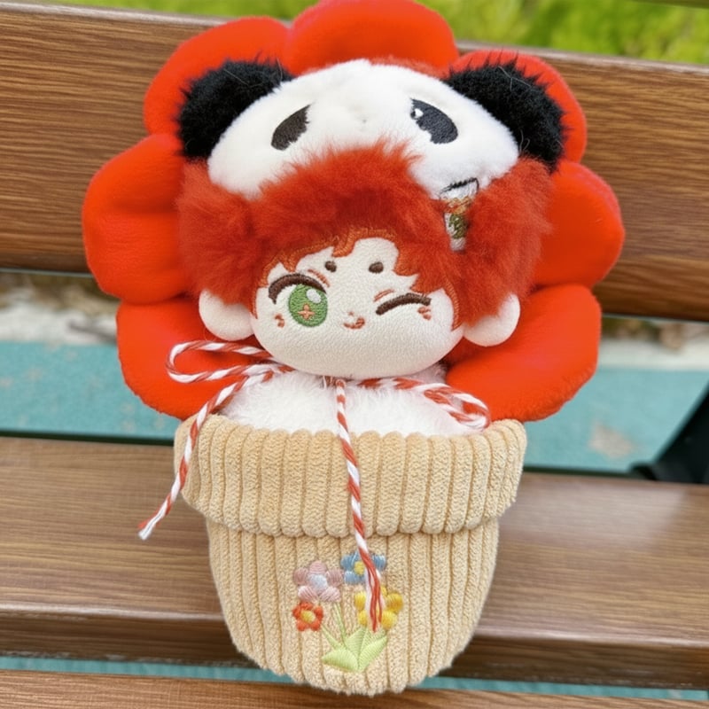 ぬい服】花型ヘッドドレス&植木鉢セット 10cmぬいぐるみ用 | G.triGer