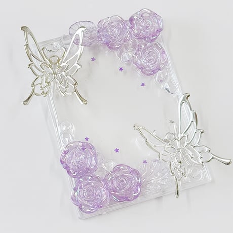 【推し活グッズ】硬質トレカケース【蝶と薔薇】