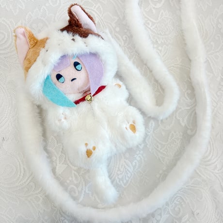 【ぬいバッグ】【ぬい服】ふわふわショルダーストラップ付き ぬいぐるみ用着ぐるみ【15cm 用】【推し活グッズ】