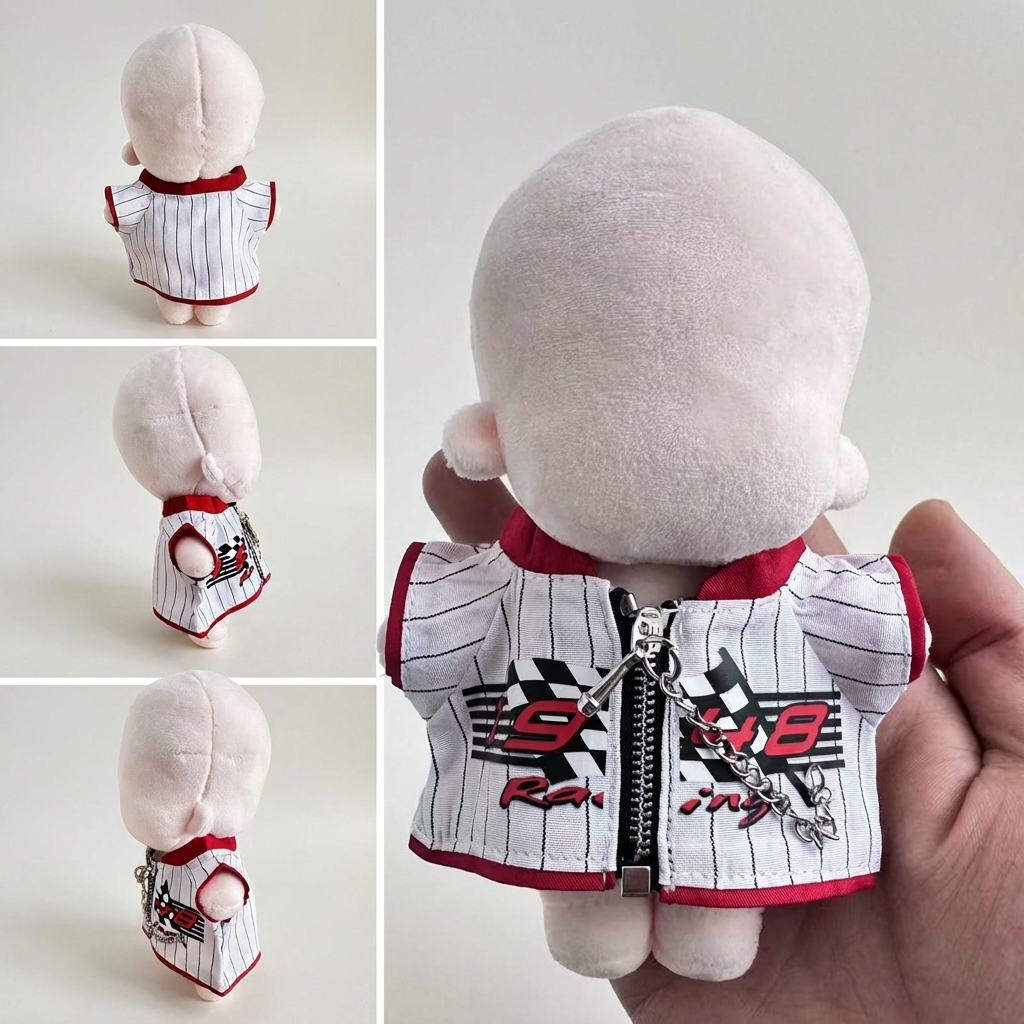 ぬいぐるみ 10cm ぬい服】 10cm ぬいぐるみ用 レーシング風ジップアップ | G.triGer