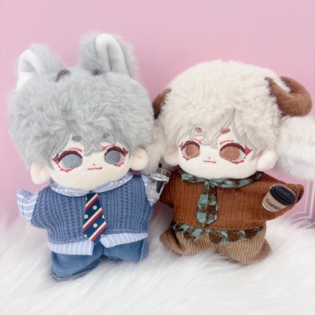 ぬい服　ネクタイ付きシャツ&パンツセット　10cm用【推し活グッズ】