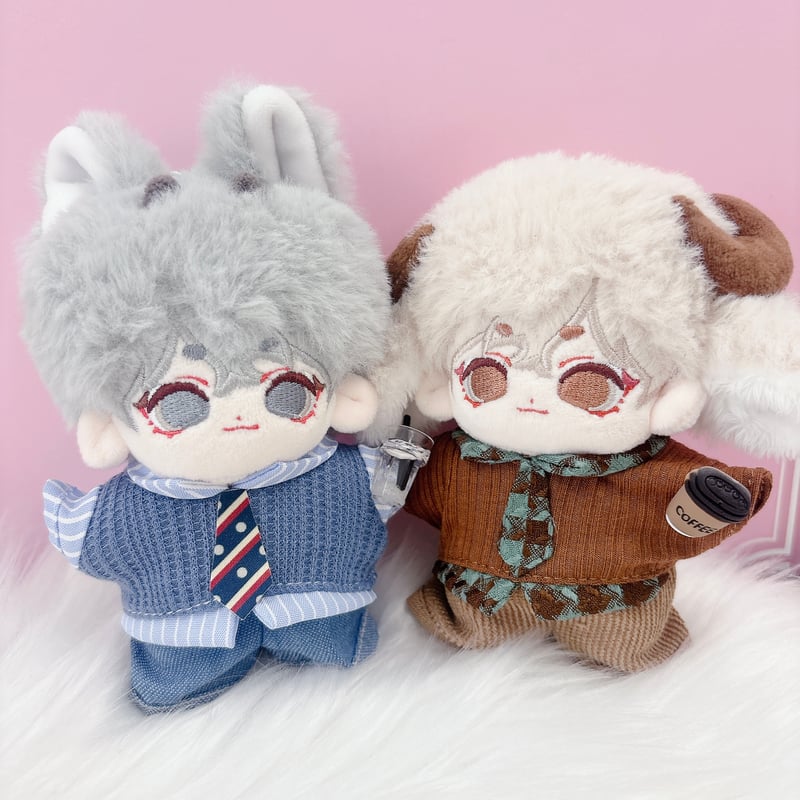 ぬい服 ネクタイ付きシャツ&パンツセット 10cm用【推し活グッズ】 | G