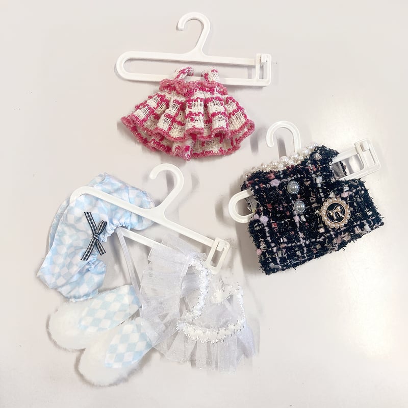 ぬい服】ぬいぐるみ用ハンガー10個&ラックセット 10cm用 | G.triGer