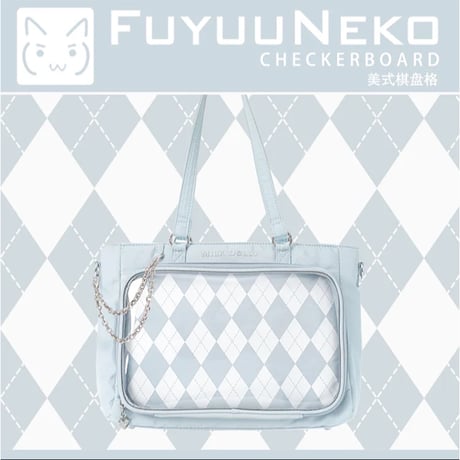 【FUYUUNEKO】 サテン アーガイル痛バッグ milk dolly【推し活グッズ】