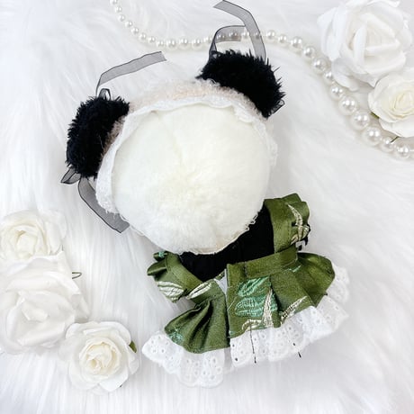 ぬい服 & ヘッドドレレスセット【パンダ】10~15cm用【推し活グッズ】