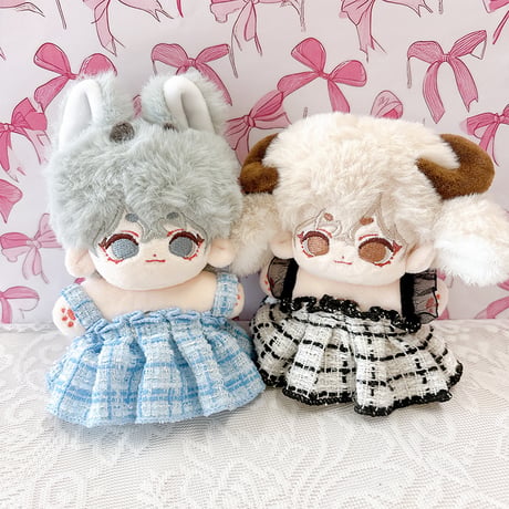 【ぬい服】 ぬいぐるみ用ツイードワンピース 【10~15cm用】【推し活グッズ】
