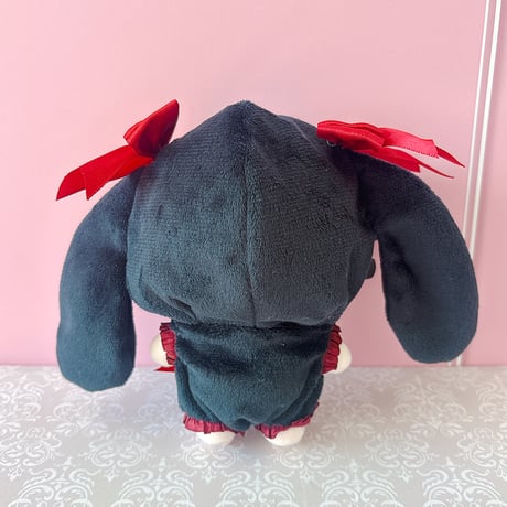 ぬい服　ぬいぐるみ用チェック柄うさ耳着ぐるみ【10~15cm用】【推し活グッズ】