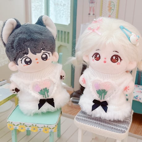 ぬい服　ぬいぐるみ用裾ファーニット【10~15cm用】【推し活グッズ】