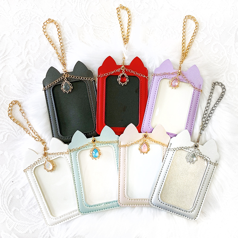 匠匠酿酿 推し活グッズ】チャーム付き猫耳トレカケース【推し活グッズ