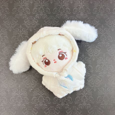 【ぬい服】ぬいぐるみ用うさ耳パーカー(10cm用)