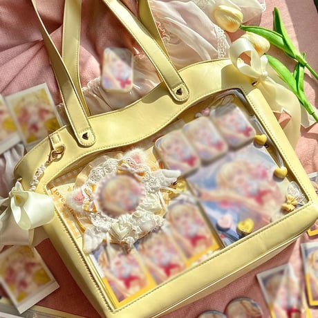 【Seraphim】サイドリボン付き痛トートバッグ【推し活グッズ】