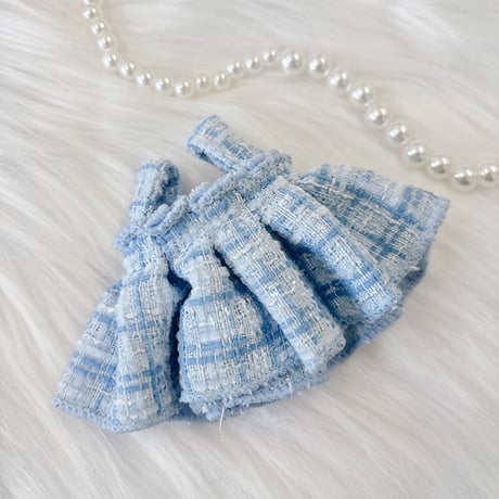 【ぬい服】 ぬいぐるみ用ツイードワンピース 【10~15cm用】【推し活グッズ】