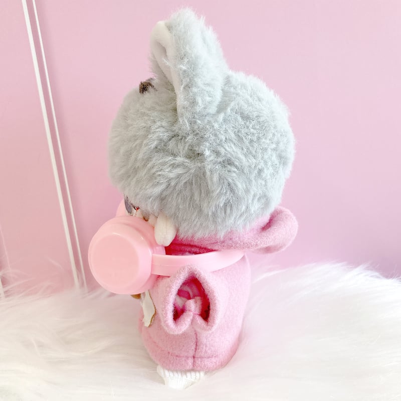 ぬい服】ダッフルコート&ボーダーシャツ&パンツ&ヘッドホンセット 10cm