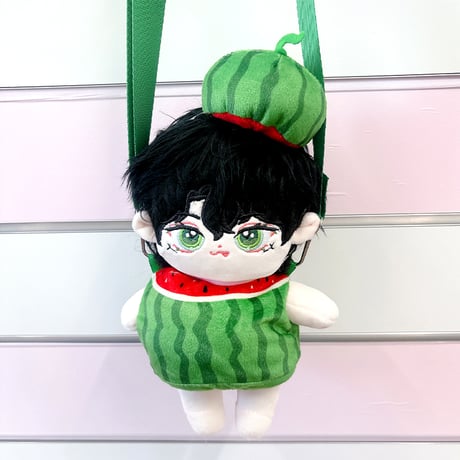 【ぬいバッグ】【ぬい服】ぬいぐるみ用スイカ型バッグ 【10〜20cm 用】【推し活グッズ】