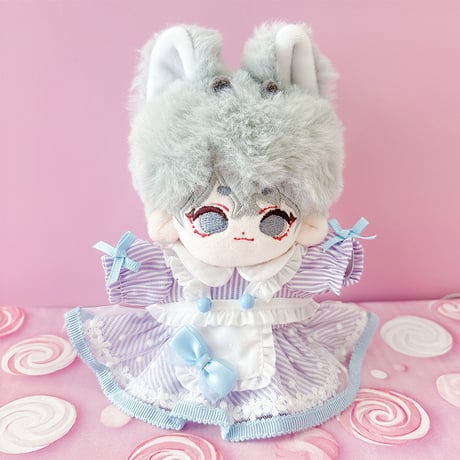 ぬい服　アメリカンダイナー風エプロンワンピース【10~15cm用】【推し活グッズ】