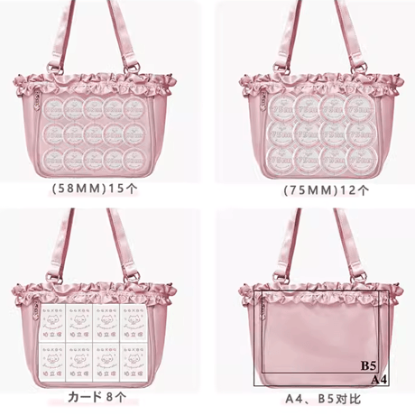 【FUYUUNEKO】カードケース付きフリル痛バッグ milk dolly【推し活グッズ】