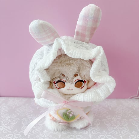 ぬいぐるみ用うさ耳着ぐるみ・うさ耳シューズセット【10~15cm用】【推し活グッズ】